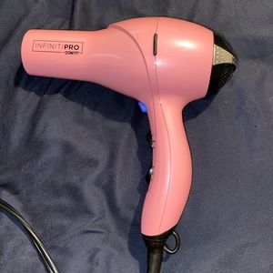 Pink Infiniti Pro by Conair hair dryer with diffuser